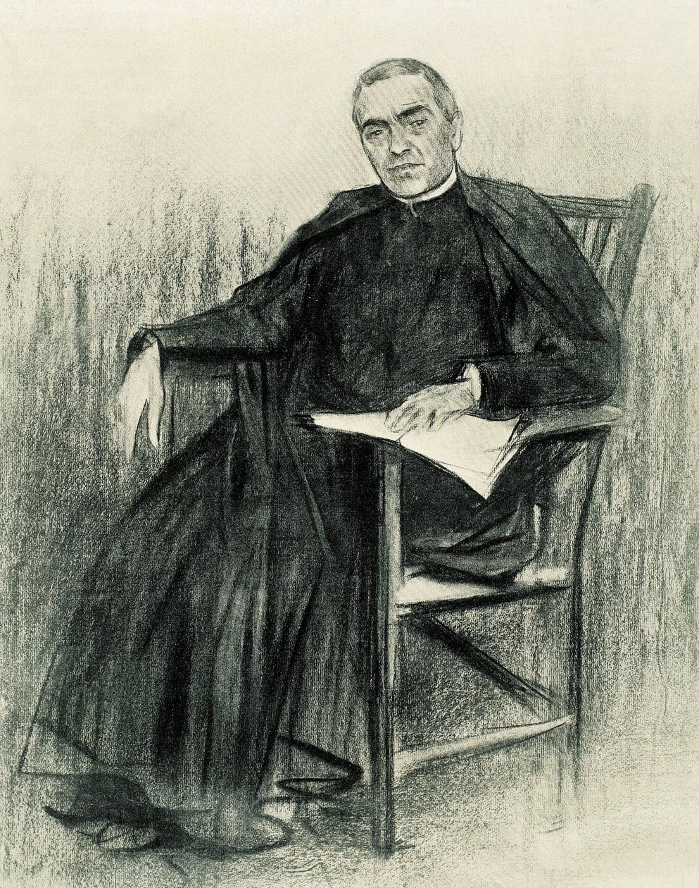 Ramon Casas - Ritratto del poeta catalano Jacint Verdaguer